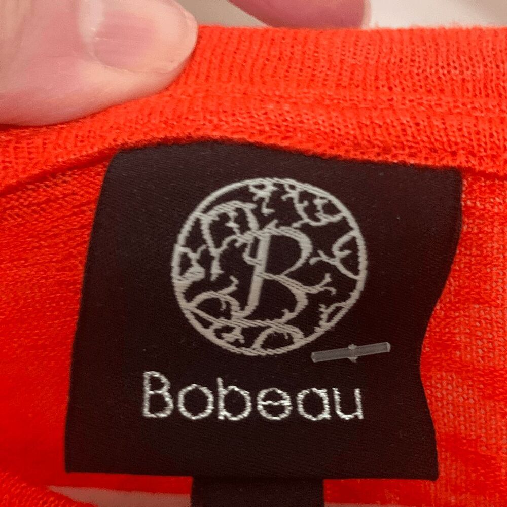 New XL Summertime Orange Eyelet Tunic Boho Embroidered Bobeau Alina Top - Picture 5 of 6